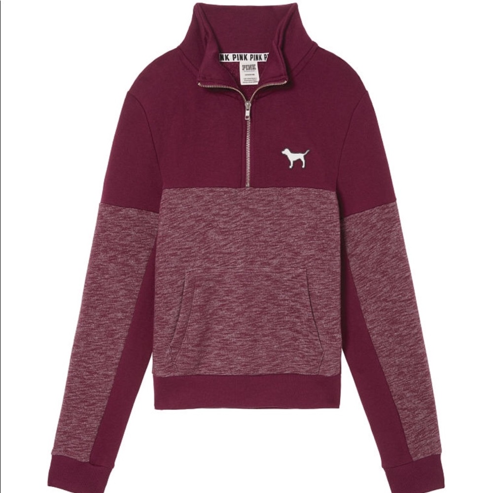 Pink quarter zip